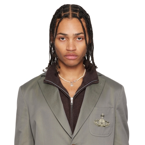 🩶🔹️VIVIENNE WESTWOOD 🔹️Off-White Lucrece Pearl Necklace (Silver Tone) - Picture 6 of 10